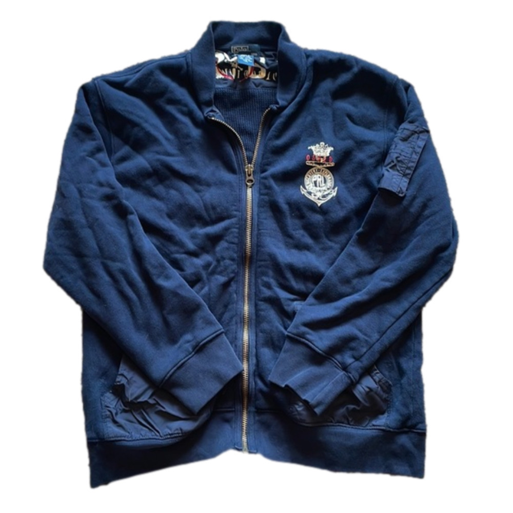 Polo Ralph Lauren Kids Navy Medium Vintage Heavyweight Full Zip Sweatshirt